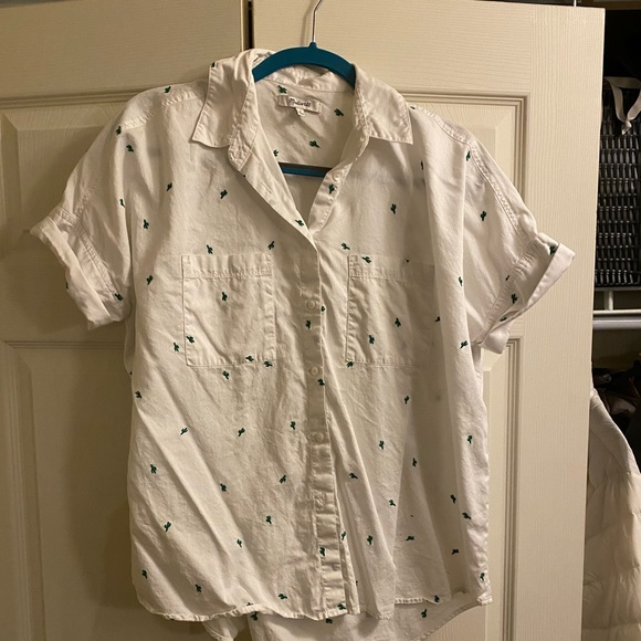 Madewell Tops - Madewell Short Sleeve Cactus Button Down